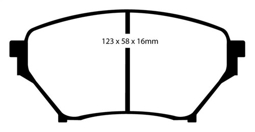EBC 01-03 Mazda Miata MX5 1.8 (Sports Suspension) Yellowstuff Front Brake Pads - DP41452R