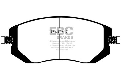 EBC 04-06 Saab 9-2X 2.0 Turbo Yellowstuff Front Brake Pads - DP41661R