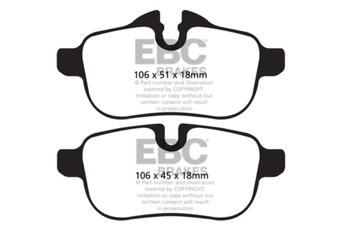 EBC 09+ BMW Z4 3.0 (E89) Yellowstuff Rear Brake Pads - DP42046R