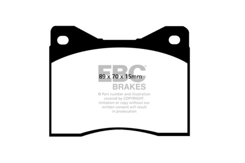 EBC 88-90 Lamborghini Countach 5.2 (Anniversary) Yellowstuff Rear Brake Pads - DP4753/2R