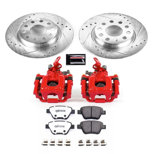 Power Stop 10-12 Audi A3 Rear Z26 Street Warrior Brake Kit w/Calipers - KC5667-26