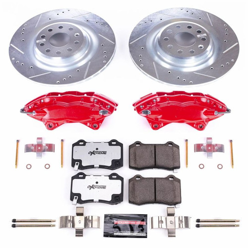 Power Stop 12-16 Tesla S Rear Z26 Street Warrior Brake Kit w/Calipers - KC6799-26