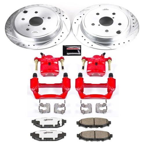Power Stop 15-19 Subaru WRX Rear Z26 Street Warrior Brake Kit w/Calipers - KC6977-26