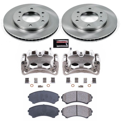 Power Stop 01-06 Mitsubishi Montero Front Autospecialty Brake Kit w/Calipers - KCOE148