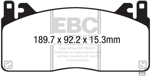 EBC 2015+ Ford Mustang GT350 Bluestuff Front Brake Pads - DP53055NDX