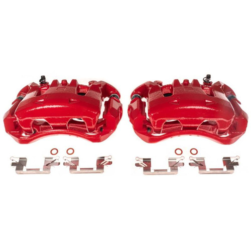 Power Stop 11-13 Nissan Leaf Front Red Calipers w/Brackets - Pair - S6864 User 1