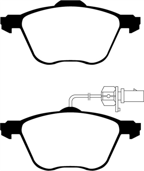 EBC 01 Volkswagen Eurovan 2.8 (313mm) Greenstuff Front Brake Pads - DP61413