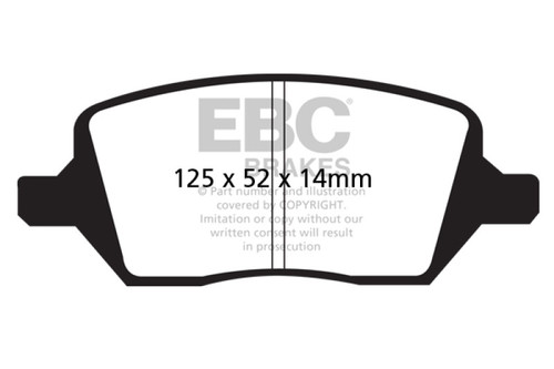 EBC 04-05 Buick Terraza 3.5 FWD Greenstuff Rear Brake Pads - DP61737