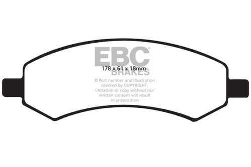 EBC 06-09 Chrysler Aspen 4.7 Extra Duty Front Brake Pads - ED91738