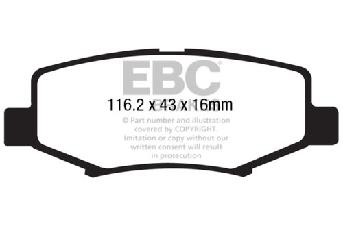 EBC 06-11 Dodge Nitro 3.7 Extra Duty Rear Brake Pads - ED91799
