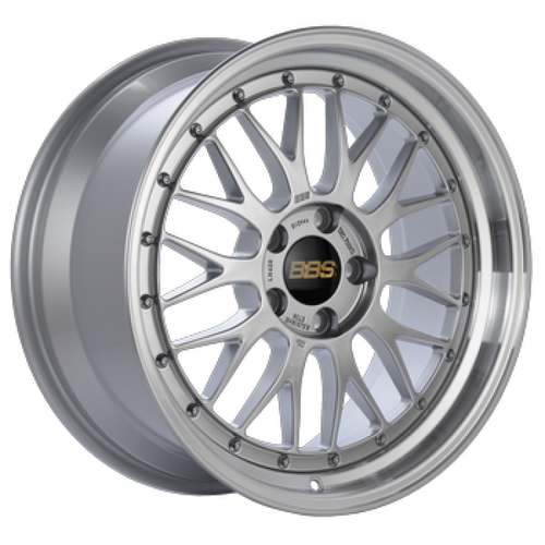 BBS LM 18x9 5x114.3 ET42 Diamond Silver Center Diamond Cut Lip Wheel - 82mm PFS/Clip Required - LM077DSPK User 1