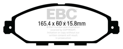 EBC 12-13 Infiniti JX35 3.5 Ultimax2 Front Brake Pads - UD1649