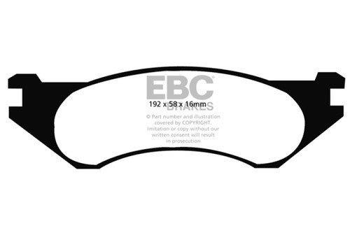 EBC 98-02 Dodge Ram Van B1500 Ultimax2 Front Brake Pads - UD758 EBC 98-02 Dodge Ram Van B1500 Ultimax2 Front Brake Pads - UD758