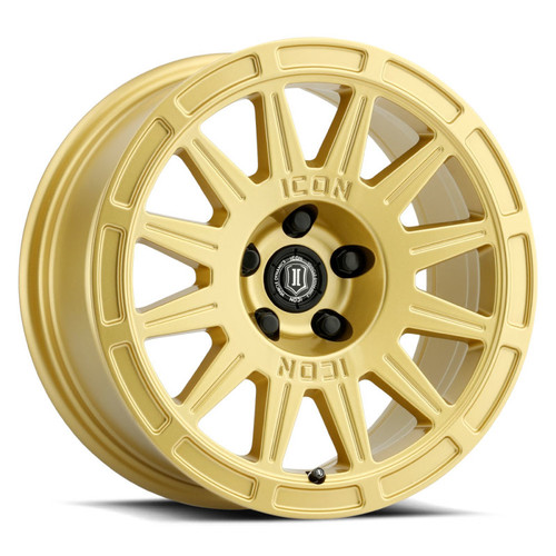 ICON Ricochet 17x8 5x4.5 38mm Offset 6in BS - Gloss Gold Wheel - 7017806560GG Photo - Primary