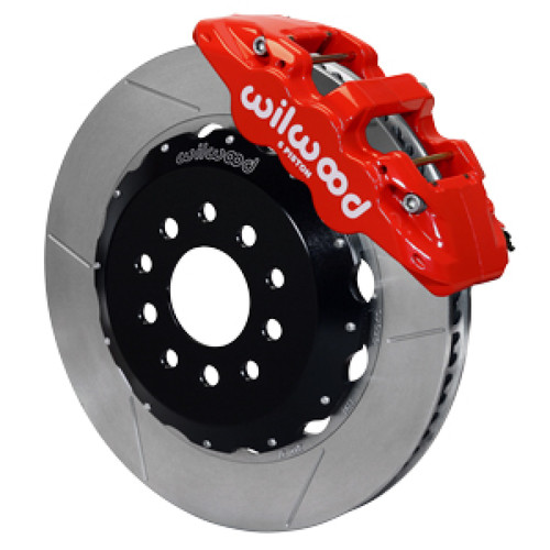 Willwood 63-87 Chevy C10/C15 AERO6 Front Brake Kit Red Caliper 14.25in GT Slotted Rotor - 140-16780-R User 1