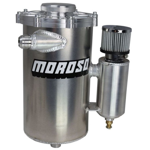 Moroso 15in Tall 7in Dia 6qt Dry Sump Tank w/Breather Tank - 22614 User 1