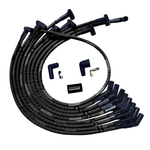 Moroso SB Ford Sleeved 135 Plug HEI Ultra Spark Plug Wire Set - Black - 51570 User 1