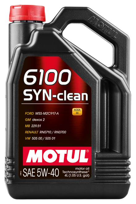 Motul 4x4L Engine Oil 6100 SYN-CLEAN 5W40 - VW 502.00/505.00 - MB 229.5 - 107942 Photo - Primary