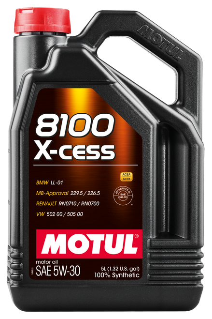 Motul Synthetic Engine Oil 8100 5W30 X-CESS 5L - 108946 Photo - Primary