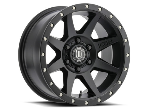 ICON Rebound 17x8.5 6x5.5 25mm Offset 5.75in BS 95.1mm Bore Satin Black Wheel - 1817859057SB Photo - Primary