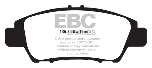 EBC 10-15 Honda CR-Z 1.5LL Hybrid Redstuff Front Brake Pads - DP32041C