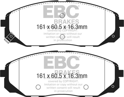 EBC 2015+ Kia Sedona 3.3L Ultimax2 Front Brake Pads - UD1814