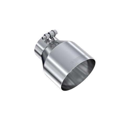 MBRP Universal T304 Stainless Steel Tip, 3in ID / 5in OD Out / 6.5in Length / Angle Cut  Single Wall - T5184 Photo - Primary