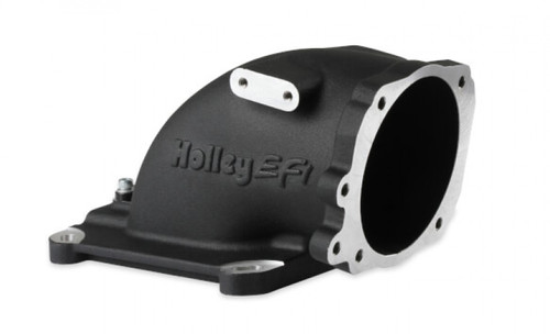 Holley EFI EFI Throttle Body Intake Elbow-Black Finish (HOE-1300-240FBK)