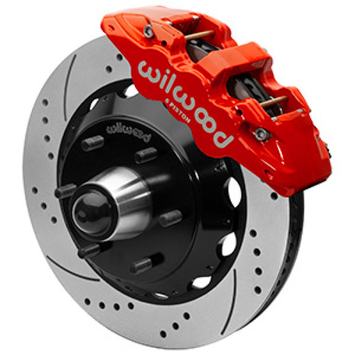 Wilwood 63-87 C10 CPP Spindle AERO6 Front BBK 14in Drilled/Slotted 6x5.5 BC - Red - 140-16459-DR User 1