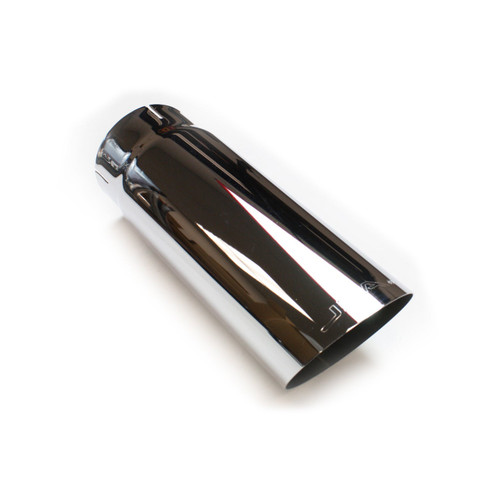 JBA Tips #12-08216 - JBA Performance Exhaust 12-08216 4” x 4.5” x 12” Angle Cut Chrome Plated Exhaust Tip
