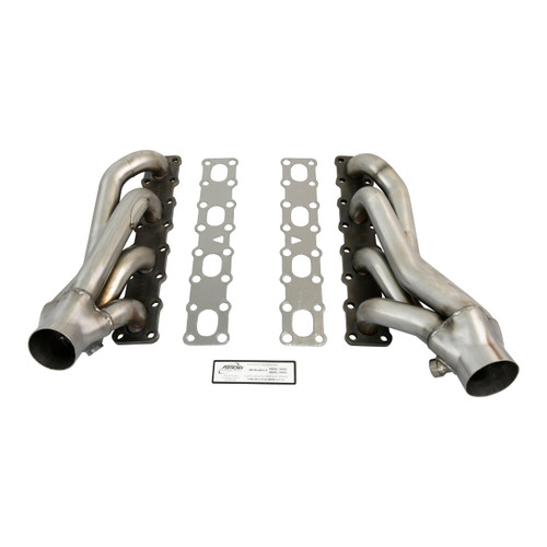 JBA Headers & Manifolds #1400S - JBA Cat4Ward® Header 04-15 Nissan 5.6L VK56DE, oval port 1 5/8" Primary Raw 409 1400S