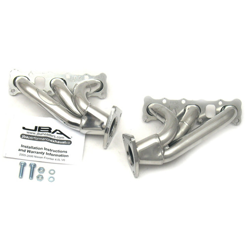 JBA Headers & Manifolds #1410SJS - JBA Cat4Ward® Header 04-15 Nissan 4.0L V6 1 5/8" Primary Silver Ctd 1410SJS