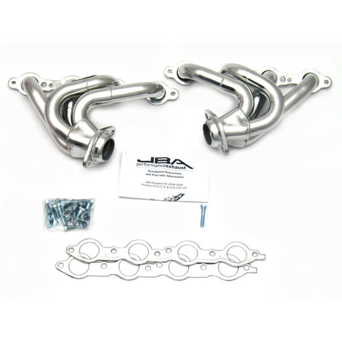 JBA Headers & Manifolds #1809SJS - JBA Cat4Ward® Header 04-06 GTO 5.7/6.0L LS 1 5/8" Primary Silver Ctd 1809SJS