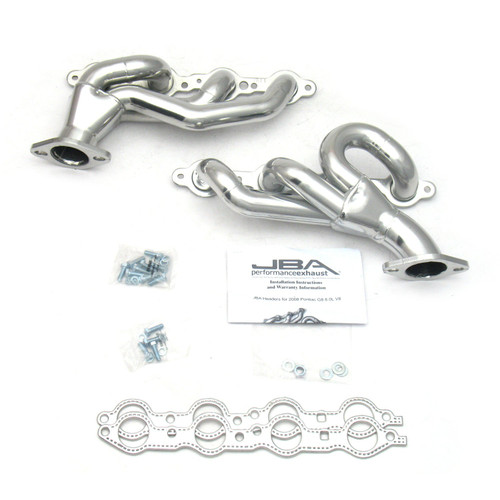 JBA Headers & Manifolds #1811SJS - JBA Cat4Ward® Header 08-09 G8 6.0/6.2L LS 1 3/4" Primary Silver Ctd 1811SJS