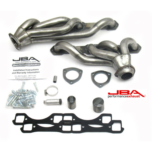 JBA Headers & Manifolds #1830S-6 - JBA Cat4Ward® 65-86 GM Truck 265-400 Raw 409 1830S-6