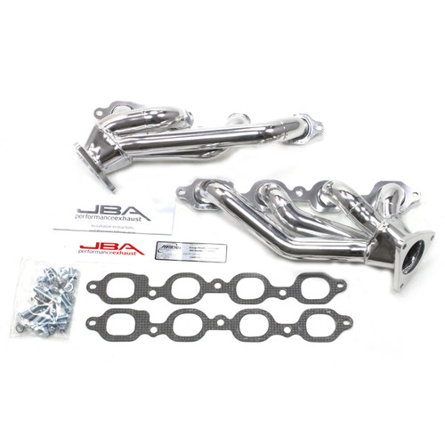 JBA Headers & Manifolds #1850S-4JS - JBA Cat4Ward® Header 14-19 GM Truck 5.3/6.2L DFI 1 5/8" Primary Silver Ctd 1850S-4JS