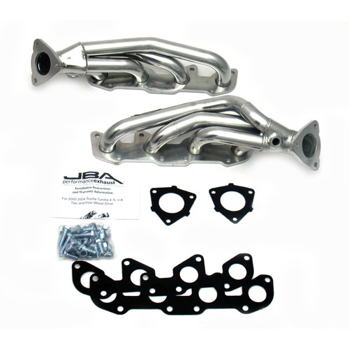 JBA Headers & Manifolds #2010SJS - JBA Cat4Ward® Header 00-04 Toyota 4.7L V8 1 1/2" Primary Silver Ctd 2010SJS