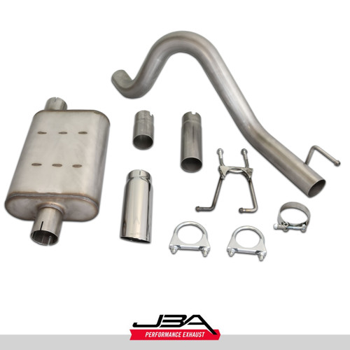 JBA Catback #30-1502 - JBA Cat-Back Exhaust 87-96 JEEP YJ Wrangler 2.5/4.0/4.2L 304SS Single rear 30-1502