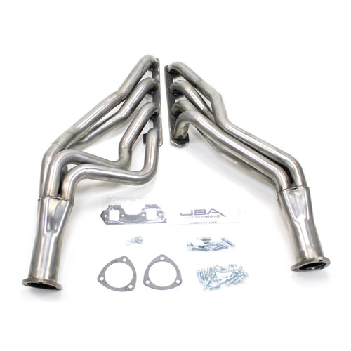 JBA Headers & Manifolds #6610S - JBA Long Tube Header 65-73 Mustang 260-302 SBF 4 Speed/C4/C6/AOD 1 3/4" Primary Raw 409 6610S
