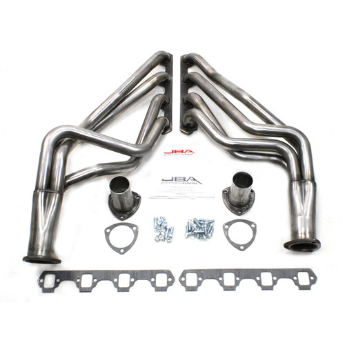 JBA Headers & Manifolds #6613S - JBA Long Tube Header 65-73 Mustang 260-302 & 71-73 260-351W SBF 1 5/8" Primary Raw 409 6613S
