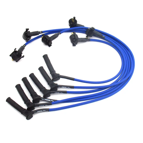 JBA Ignition #W06759 - JBA Performance Exhaust W06759 Ignition Wires 01-05 Ranger 05-10 Mustang 4.0L blue
