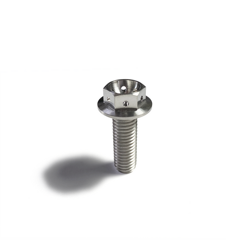 Ticon Industries Titanium Bolt Flanged M10x20x1.5TP 14mm 6pt Head Drilled - 126-00615-0520 User 1