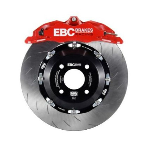 EBC Racing 04-09 Volkswagen GTI (Mk5) Red Apollo-4 Calipers 330mm Rotors Front Big Brake Kit - BBK023RED-1 EBC Racing 04-09 Volkswagen GTI (Mk5) Red Apollo-4 Calipers 330mm Rotors Front Big Brake Kit - BBK023RED-1