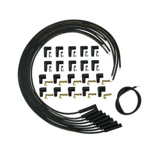 Moroso Universal Mag Tune 90 Degree Ignition Wire Set - Black - 9880M User 1
