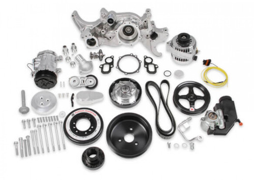 Holley Premium Polished Mid-Mount Complete Accessory System for LT Engines Holley Premium Polished Mid-Mount Complete Accessory System for LT Engines