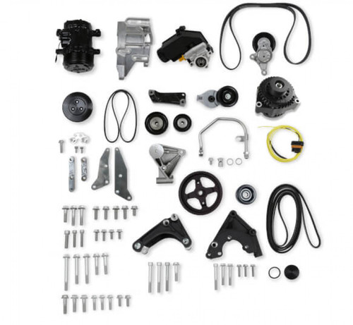 Holley Low LSA/LS Accessory Drive Bracket Kit - Complete - Black Holley Low LSA/LS Accessory Drive Bracket Kit - Complete - Black