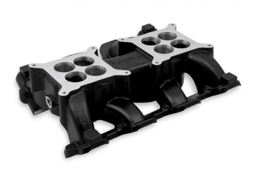 Holley LS Carbureted Manifold - 2x4 Dual Plane - Black GM LS1/LS2/LS6