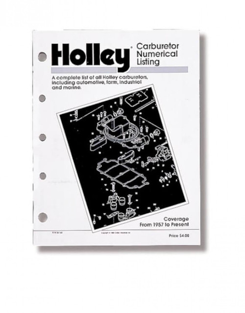 Holley Carburetors Number Listing Handbook
