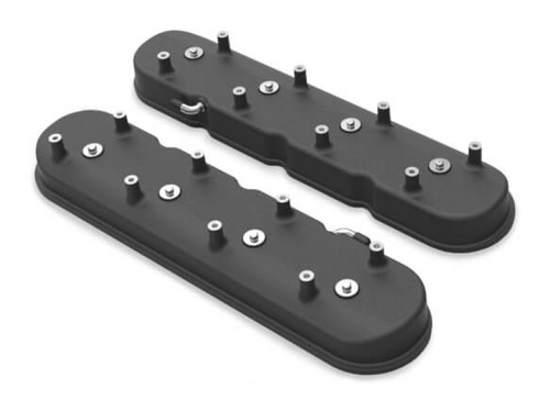 Holley Tall LS Valve Covers for Dry Sump Applications - Satin Black