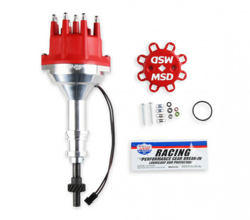 MSD Distributor, Ford 351W, Billet, Small Cap, Steel Gear